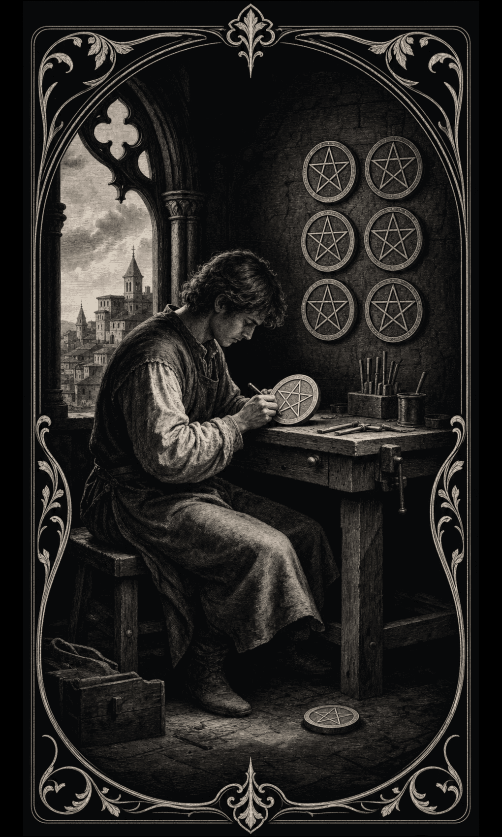 星币八 · Eight of Pentacles