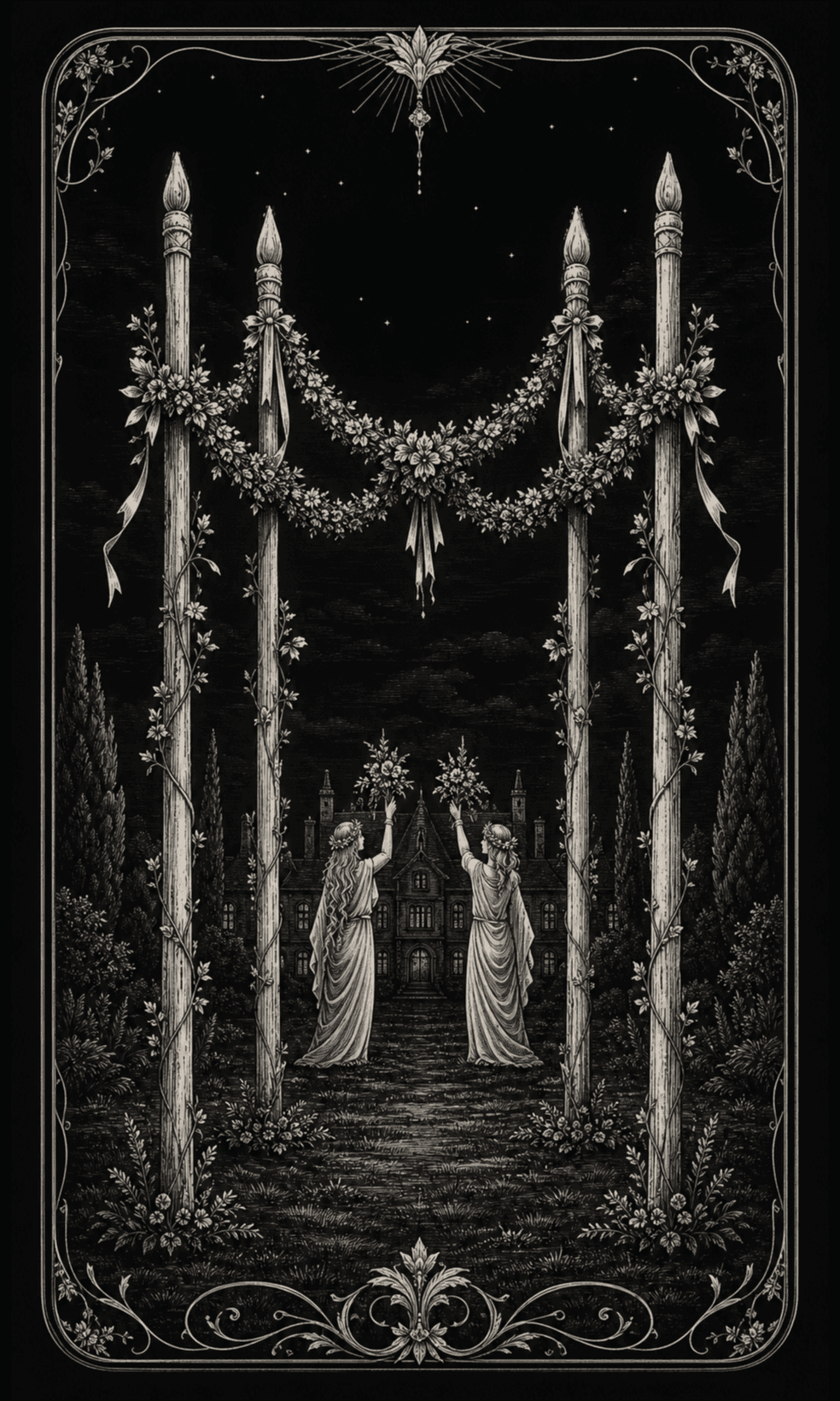 权杖四 · Four of Wands