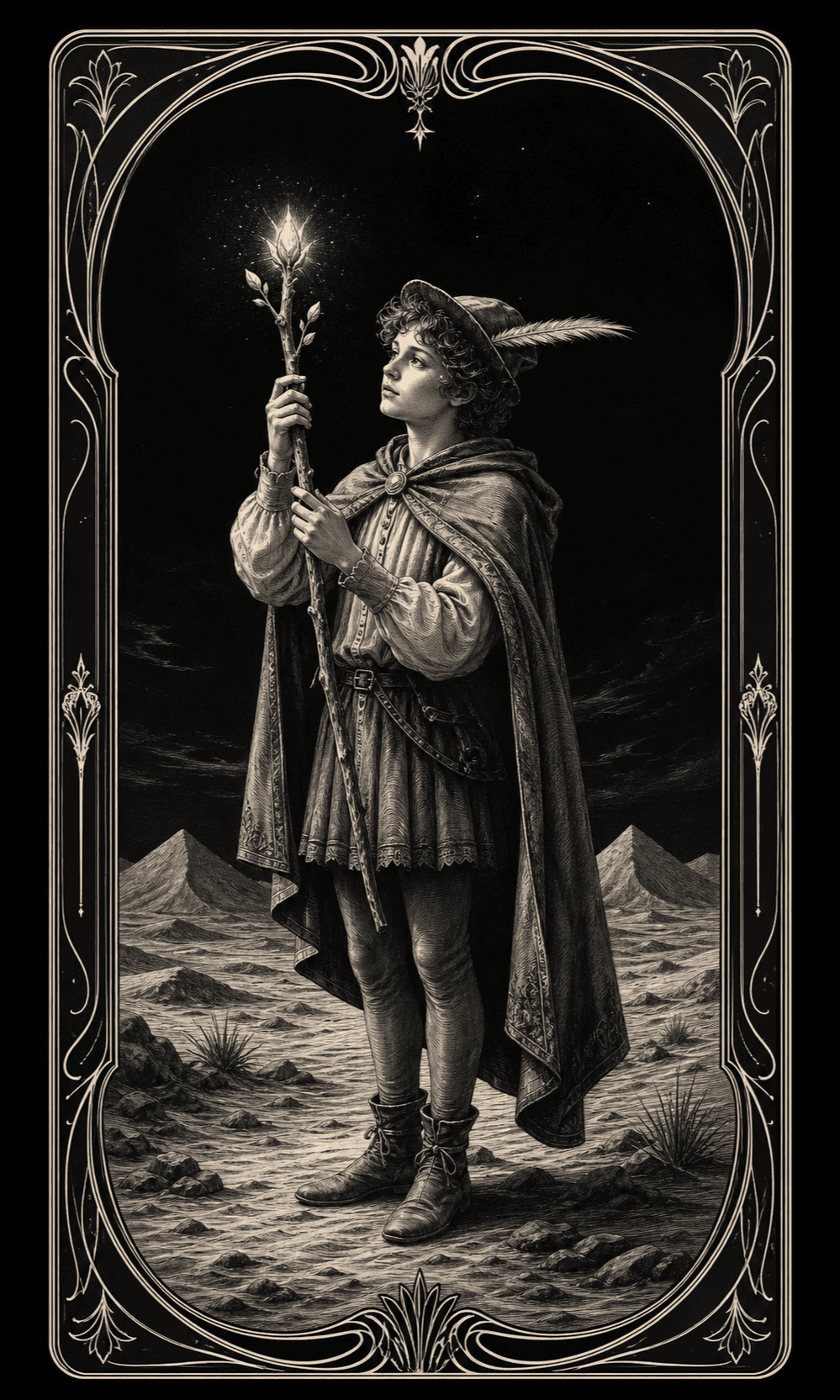 权杖侍从 · Page of Wands