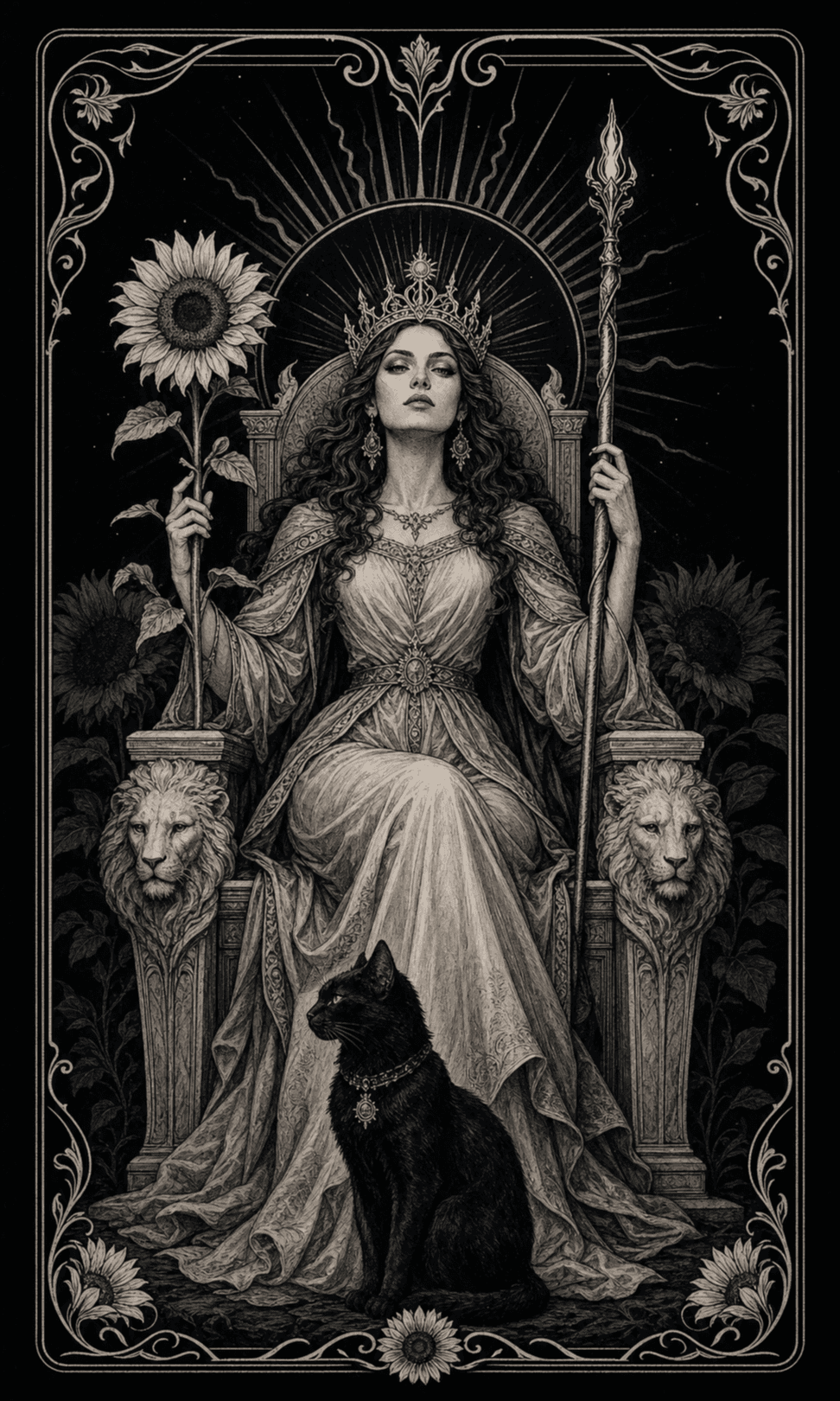 权杖王后 · Queen of Wands
