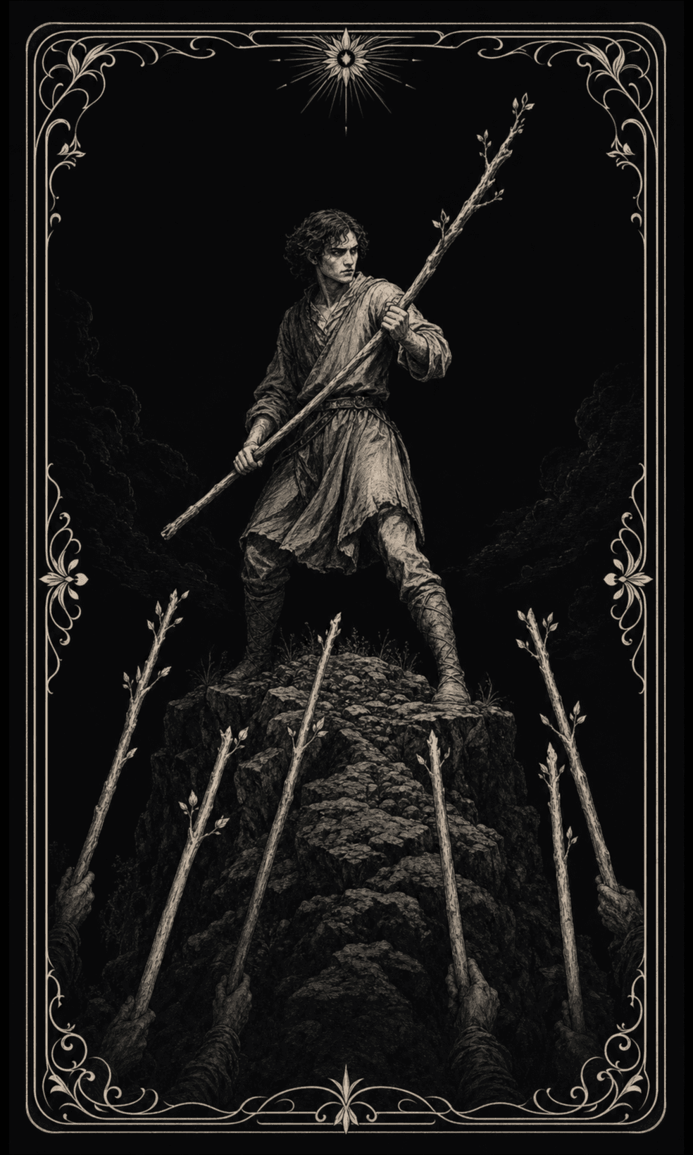 权杖七 · Seven of Wands