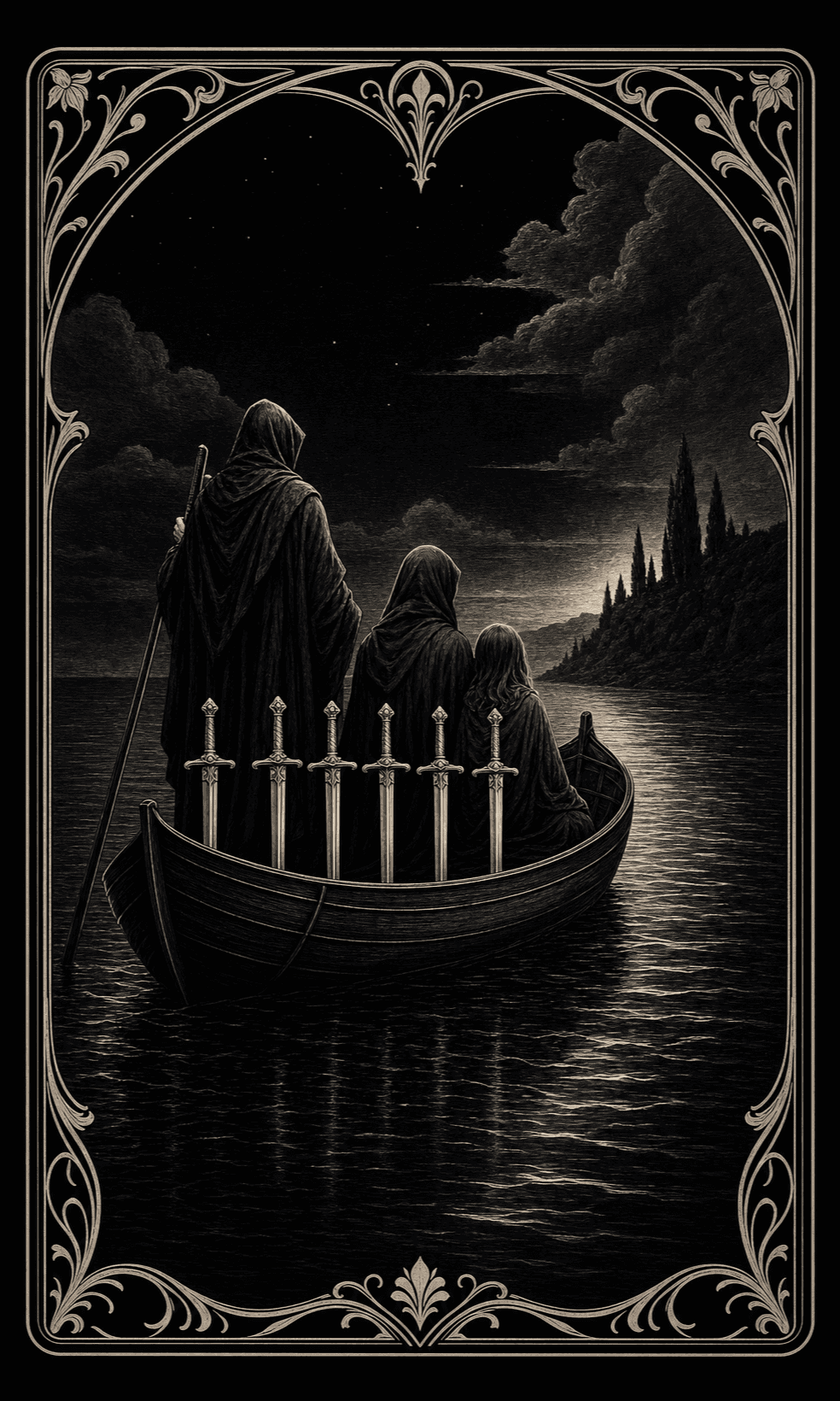 宝剑六 · Six of Swords