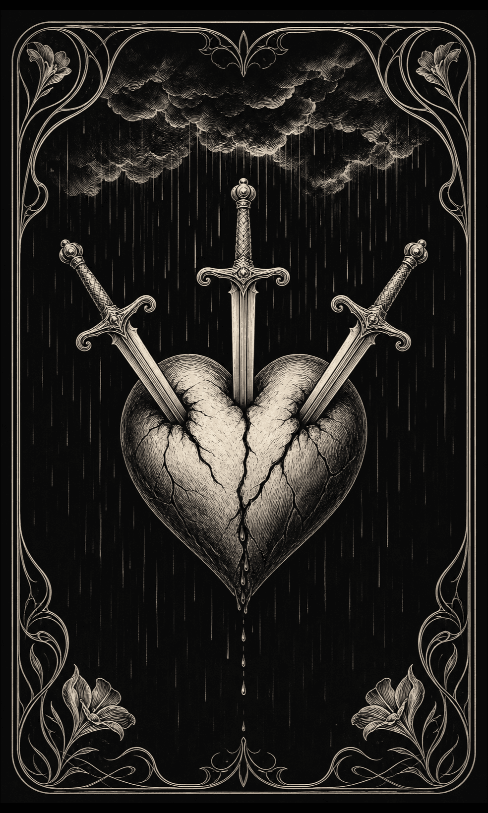宝剑三 · Three of Swords