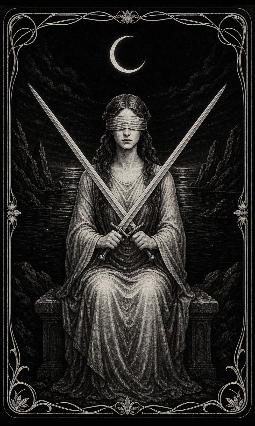 宝剑二 · Two of Swords